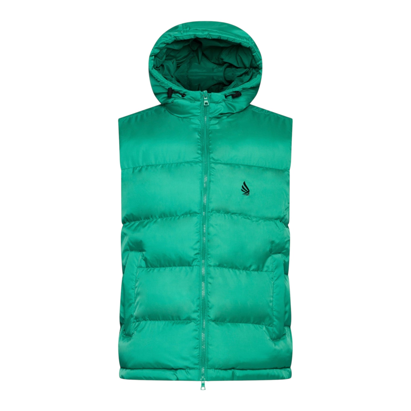 Puffer Gilet with Logo Patch on Back - Gisada.com