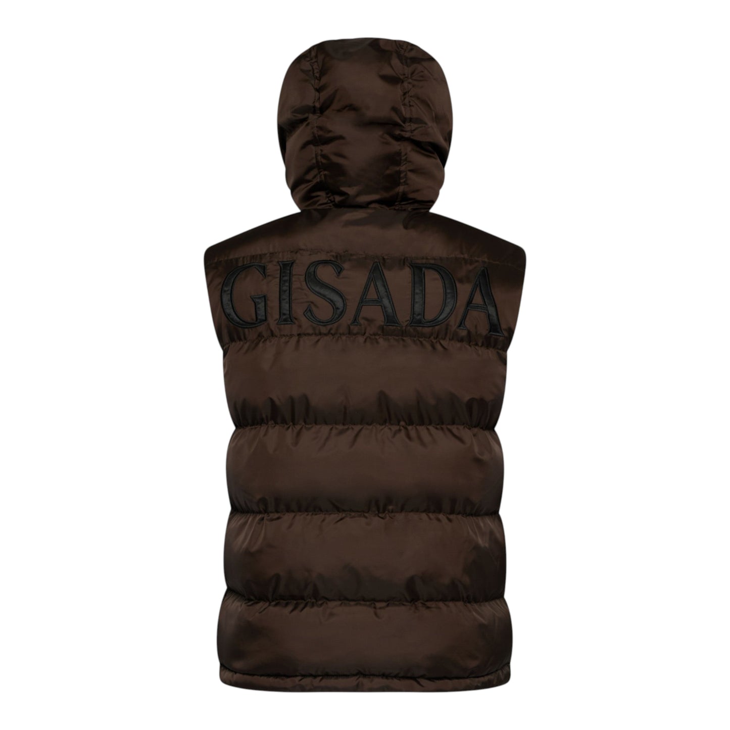 Puffer Gilet with Logo Patch on Back - Gisada.com