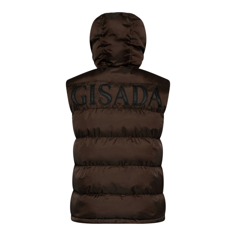 Puffer Gilet with Logo Patch on Back