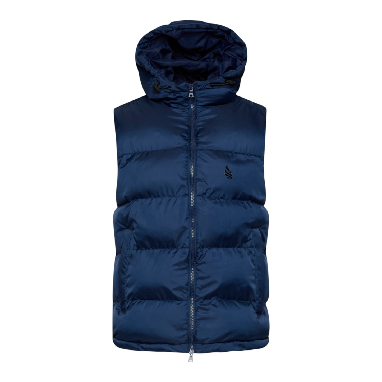 Puffer Gilet with Logo Patch on Back - Gisada.com