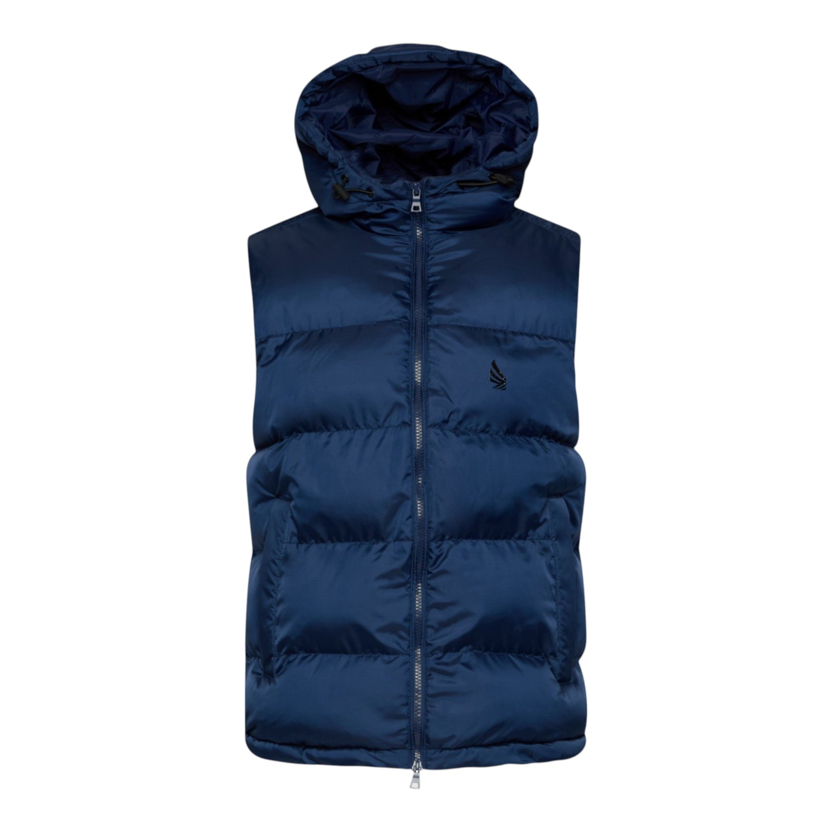 Puffer Gilet with Logo Patch on Back - Gisada.com