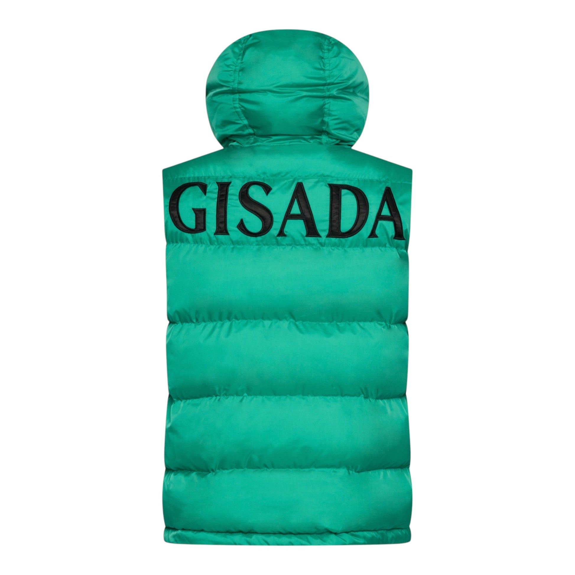 Puffer Gilet with Logo Patch on Back - Gisada.com