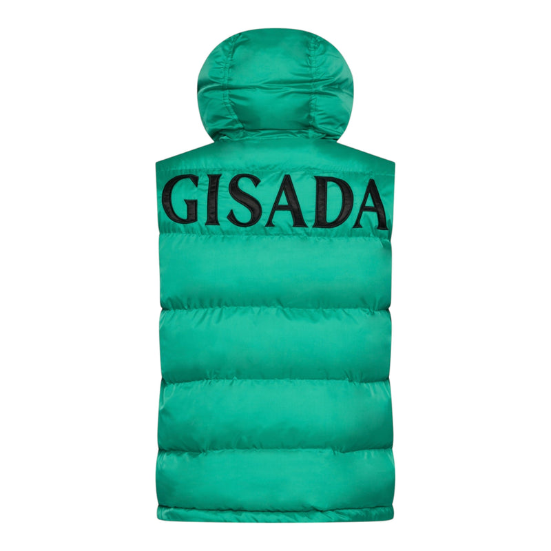 Puffer Gilet with Logo Patch on Back