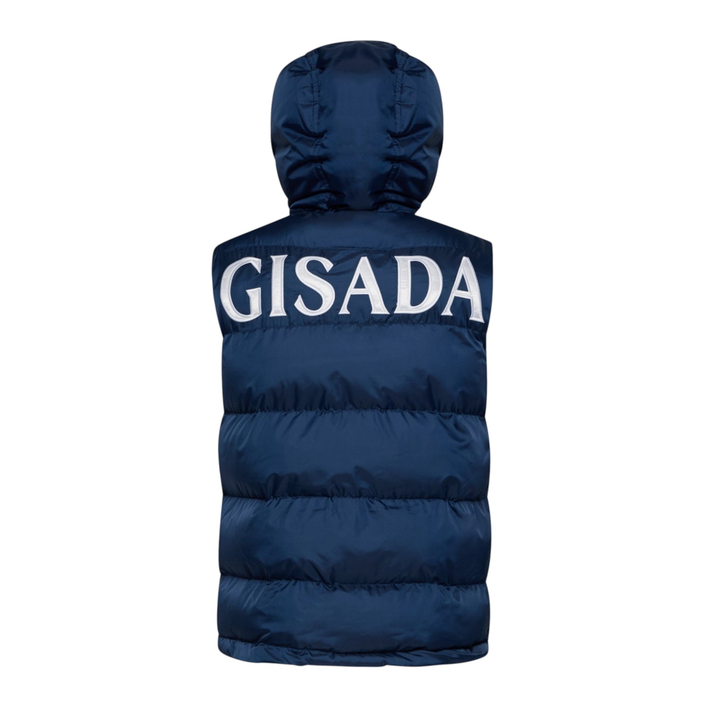 Puffer Gilet with Logo Patch on Back - Gisada.com