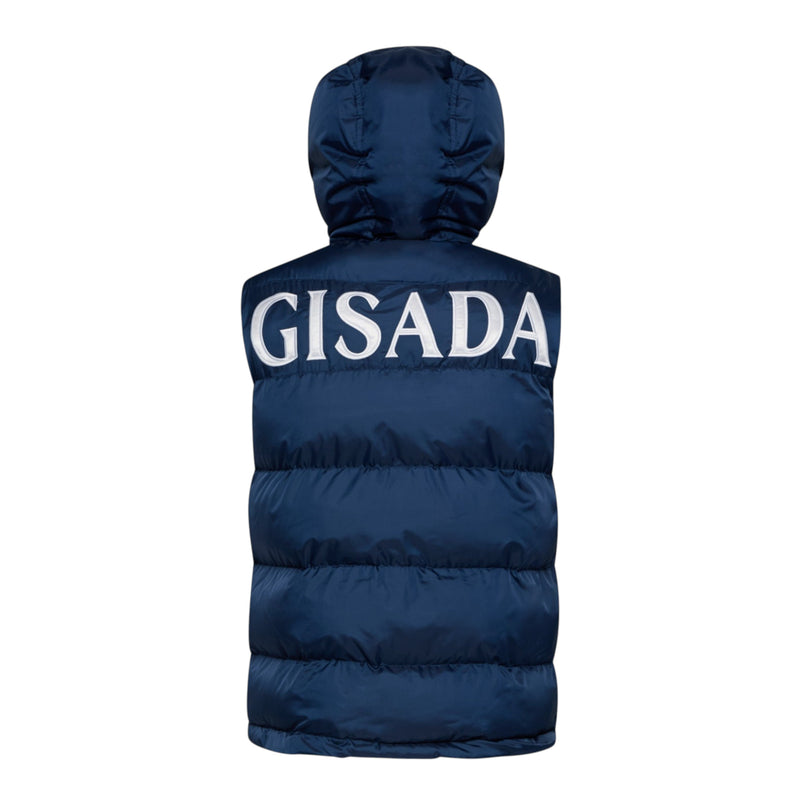 Puffer Gilet with Logo Patch on Back