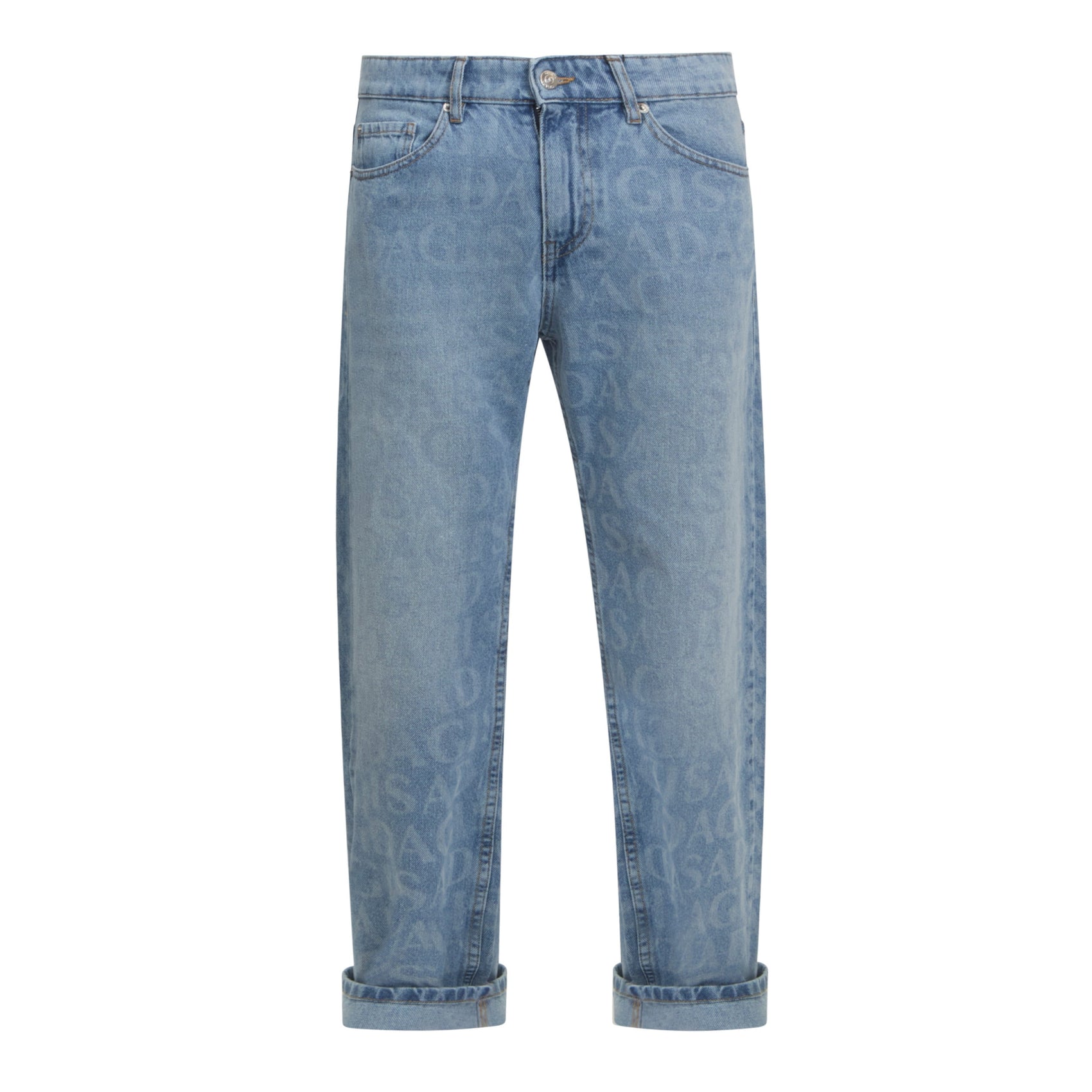 Regular Fit Denim Jeans with Inside Bottom Label - Gisada.com