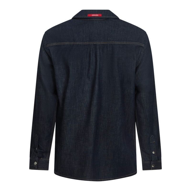 Regular Fit Denim Shirt with Mini Label Patch