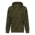 Regular Fit Hoodie in Midweight Cotton with Logo Allover - Gisada.com