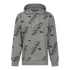 Regular Fit Hoodie in Midweight Cotton with Logo Allover - Gisada.com