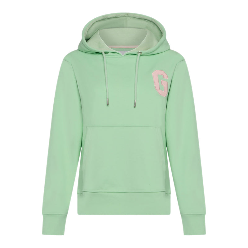 Regular Fit Hoodie in Midweight Cotton with Patch Print - Gisada.com
