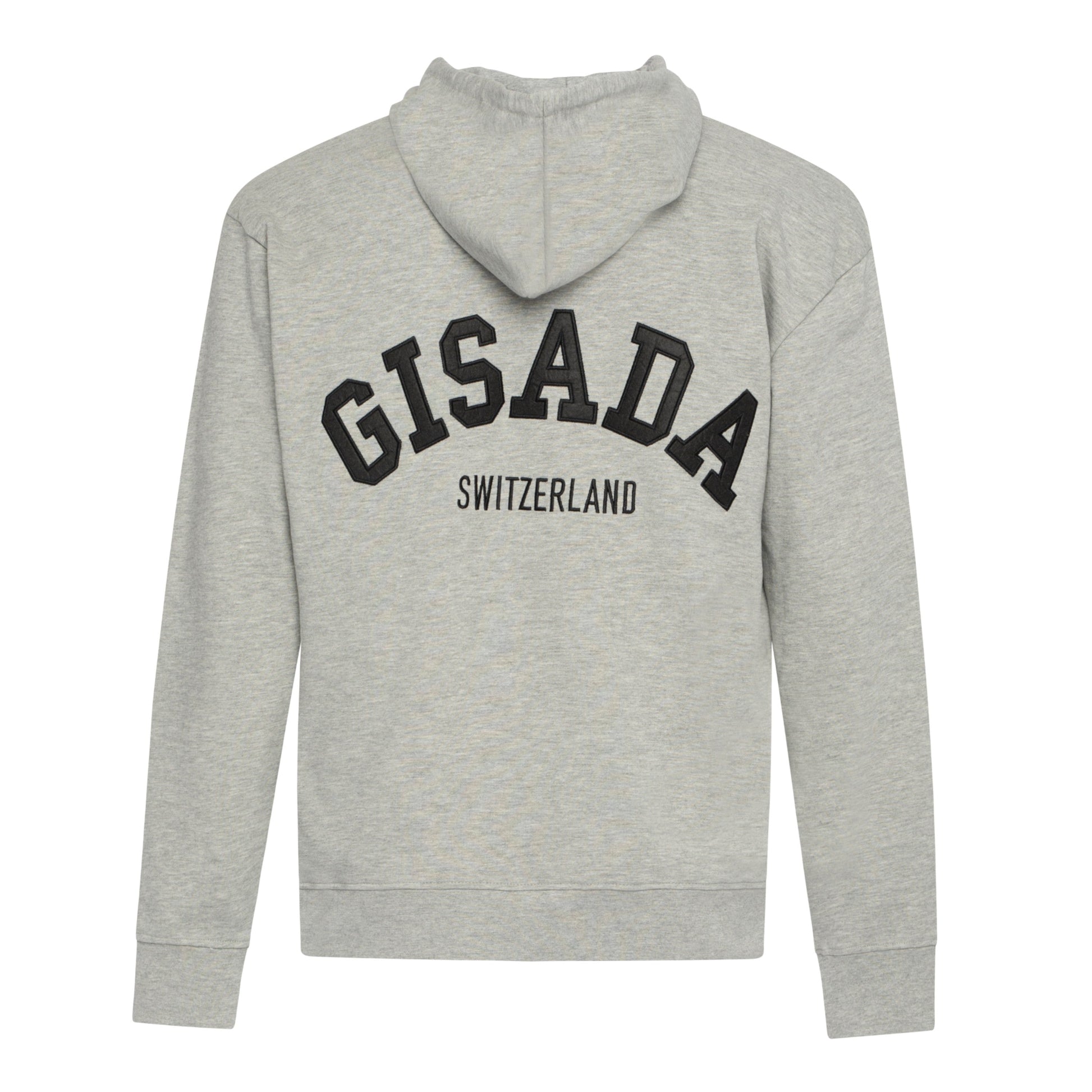 Regular Fit Hoodie in Midweight Cotton with Patch Print - Gisada.com