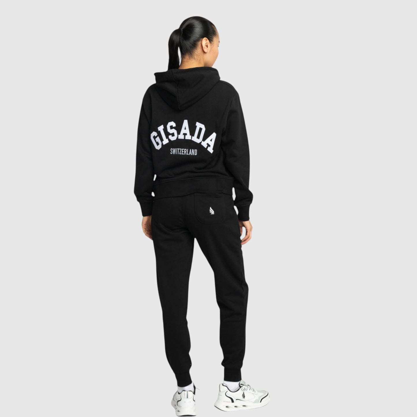 Regular Fit Hoodie in Midweight Cotton with Patch Print - Gisada.com