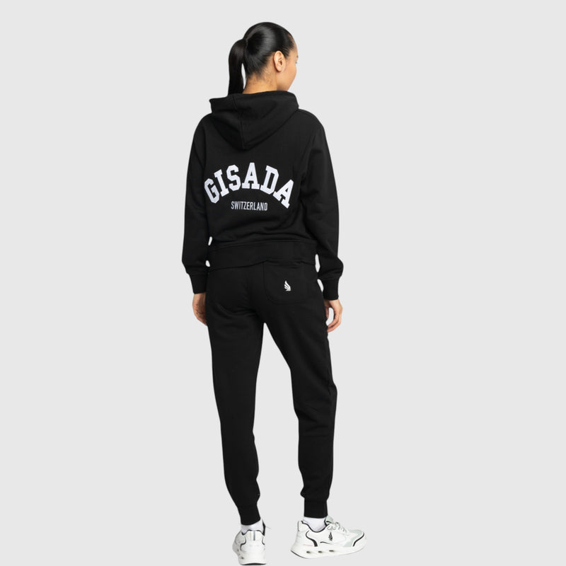 Regular Fit Hoodie in Midweight Cotton with Patch Print - Gisada.com