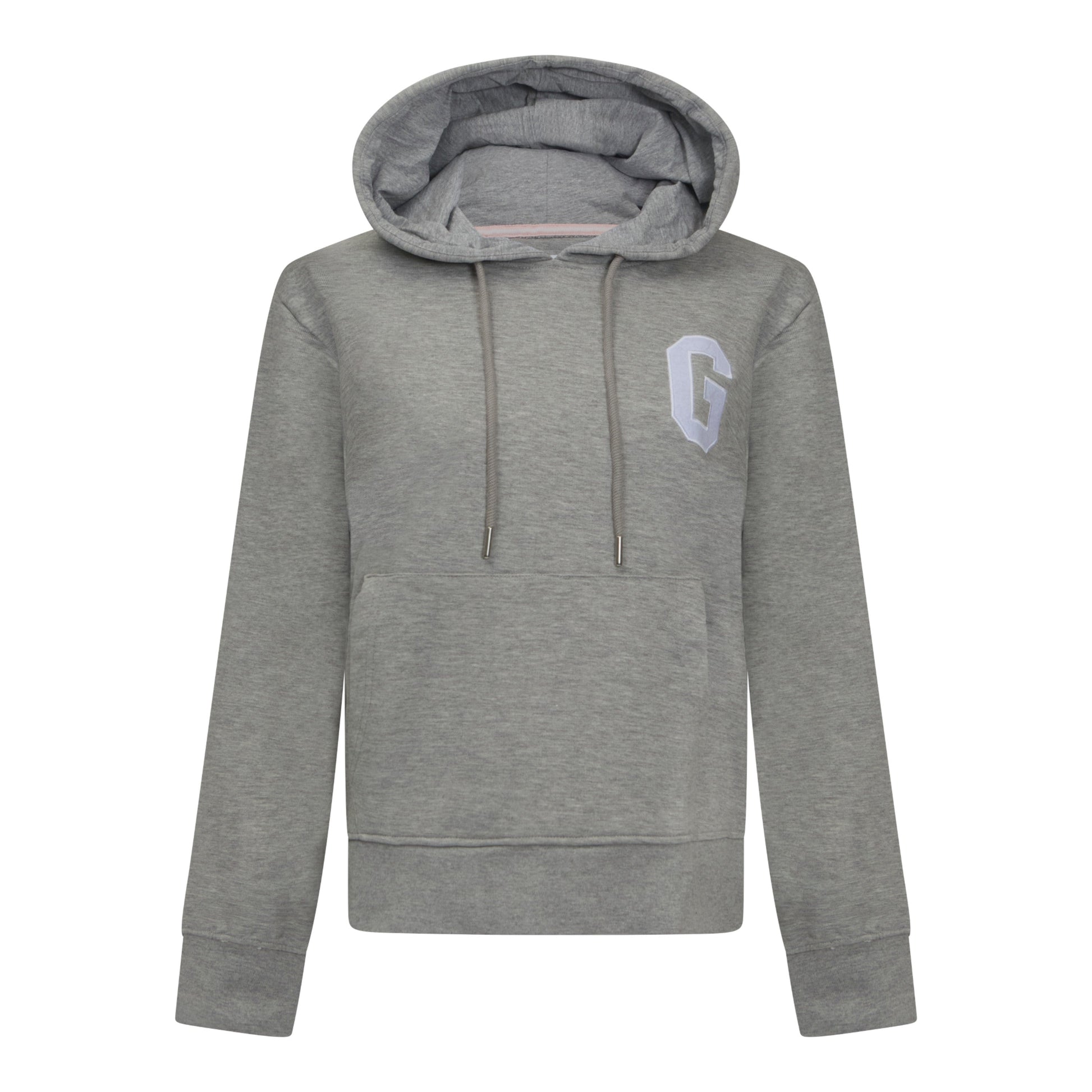 Regular Fit Hoodie in Midweight Cotton with Patch Print - Gisada.com