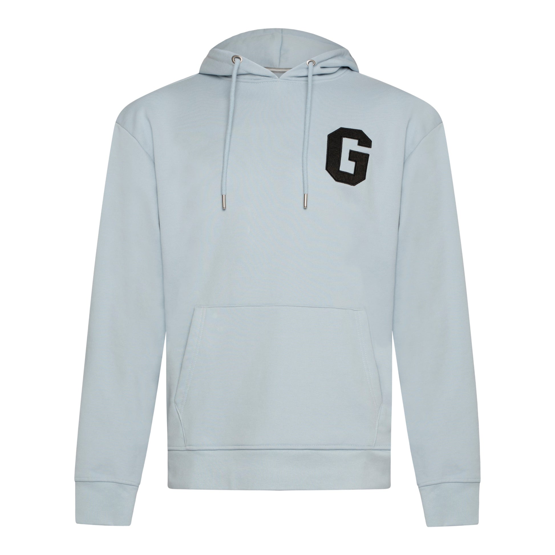 Regular Fit Hoodie in Midweight Cotton with Patch Print - Gisada.com