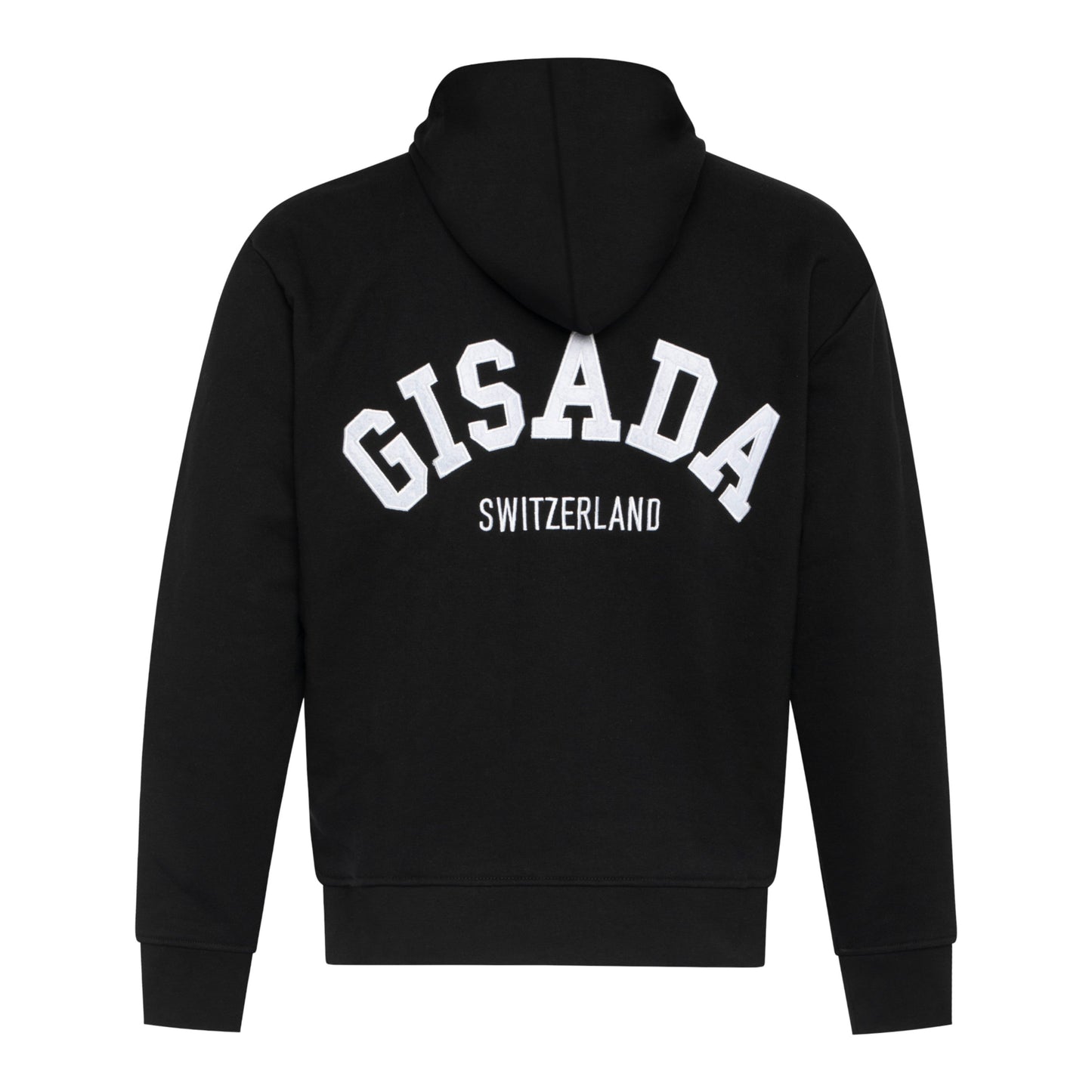 Regular Fit Hoodie in Midweight Cotton with Patch Print - Gisada.com