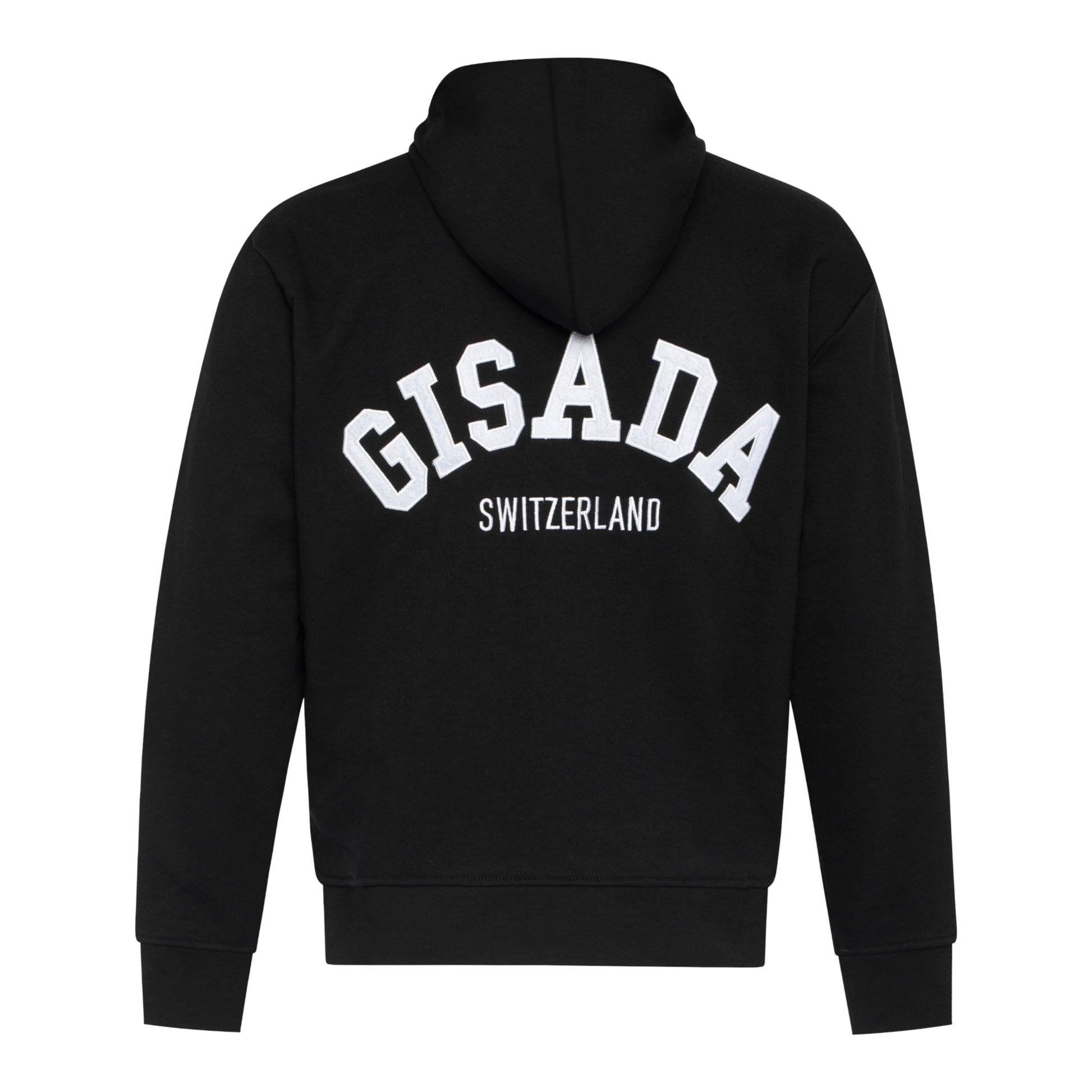 Regular Fit Hoodie in Midweight Cotton with Patch Print - Gisada.com