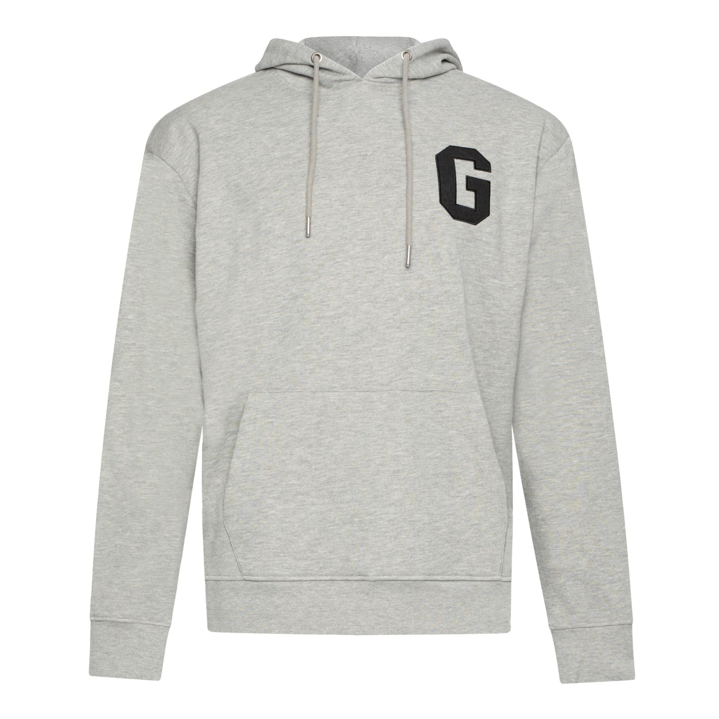 Regular Fit Hoodie in Midweight Cotton with Patch Print - Gisada.com