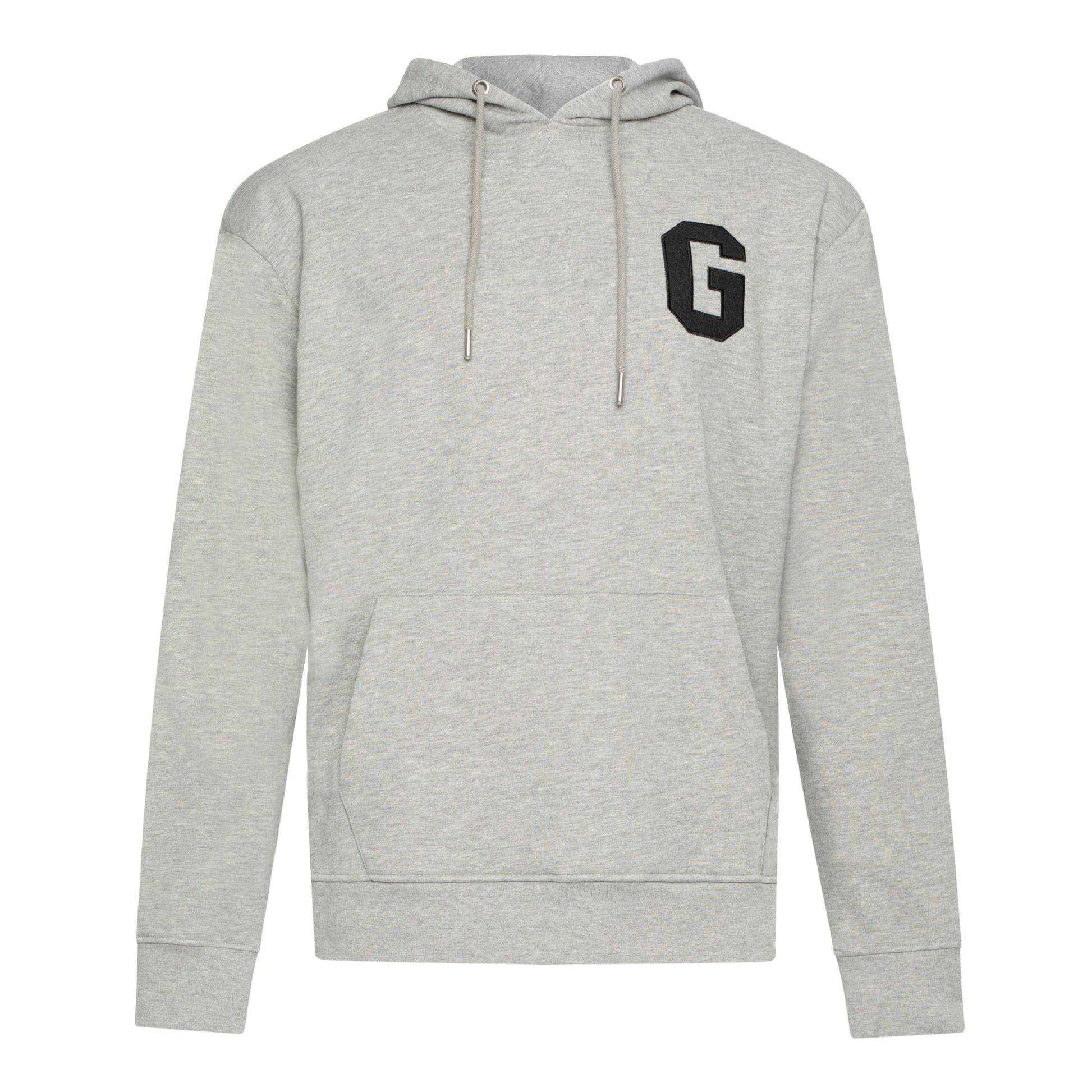 Regular Fit Hoodie in Midweight Cotton with Patch Print - Gisada.com