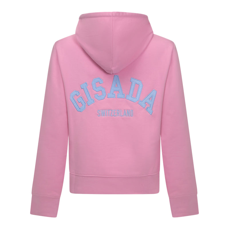 Regular Fit Hoodie in Midweight Cotton with Patch Print - Gisada.com
