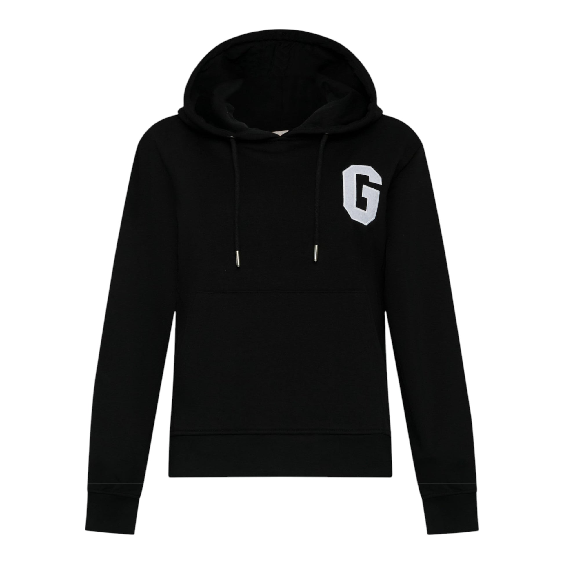 Regular Fit Hoodie in Midweight Cotton with Patch Print - Gisada.com