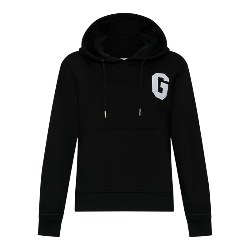 Regular Fit Hoodie in Midweight Cotton with Patch Print - Gisada.com
