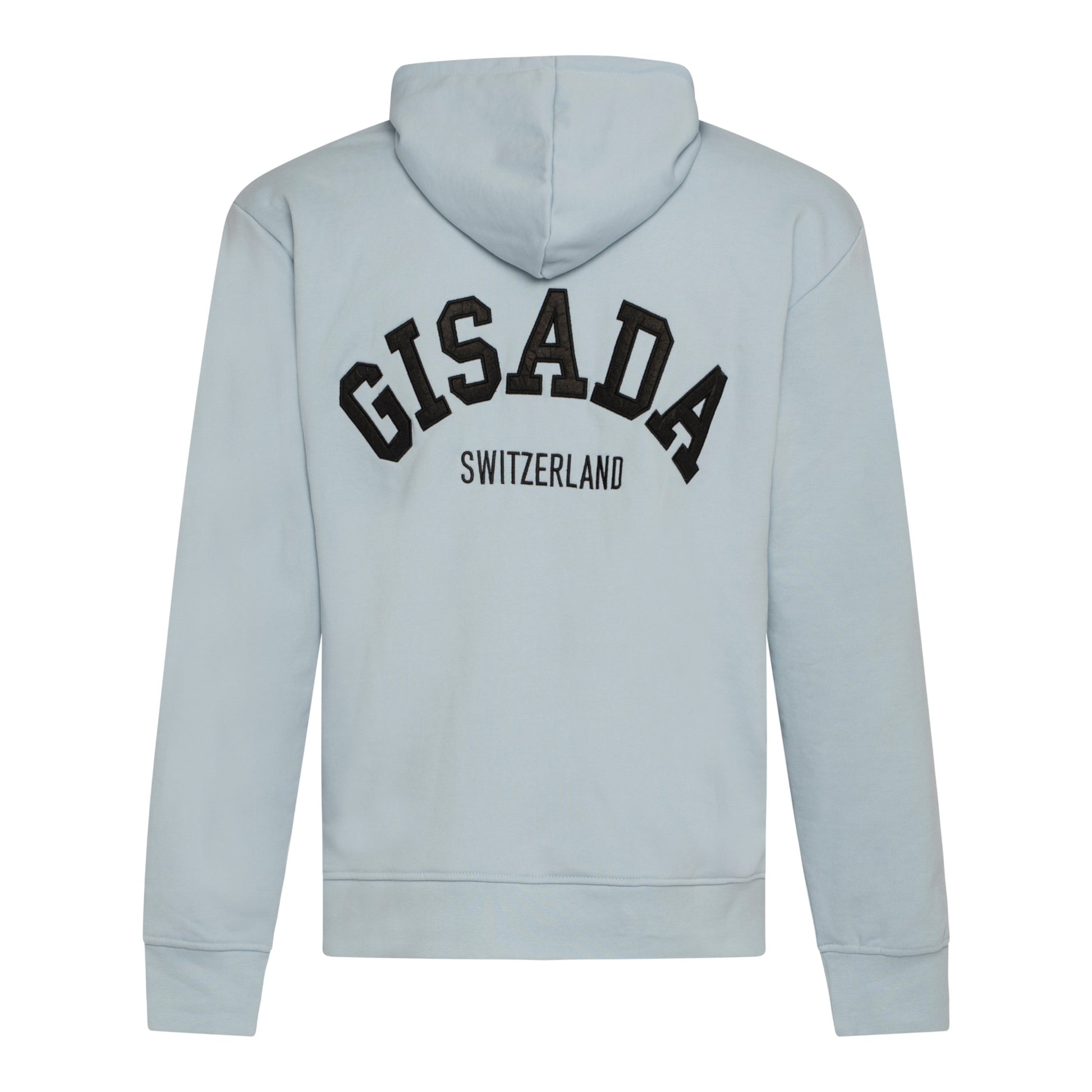 Regular Fit Hoodie in Midweight Cotton with Patch Print - Gisada.com