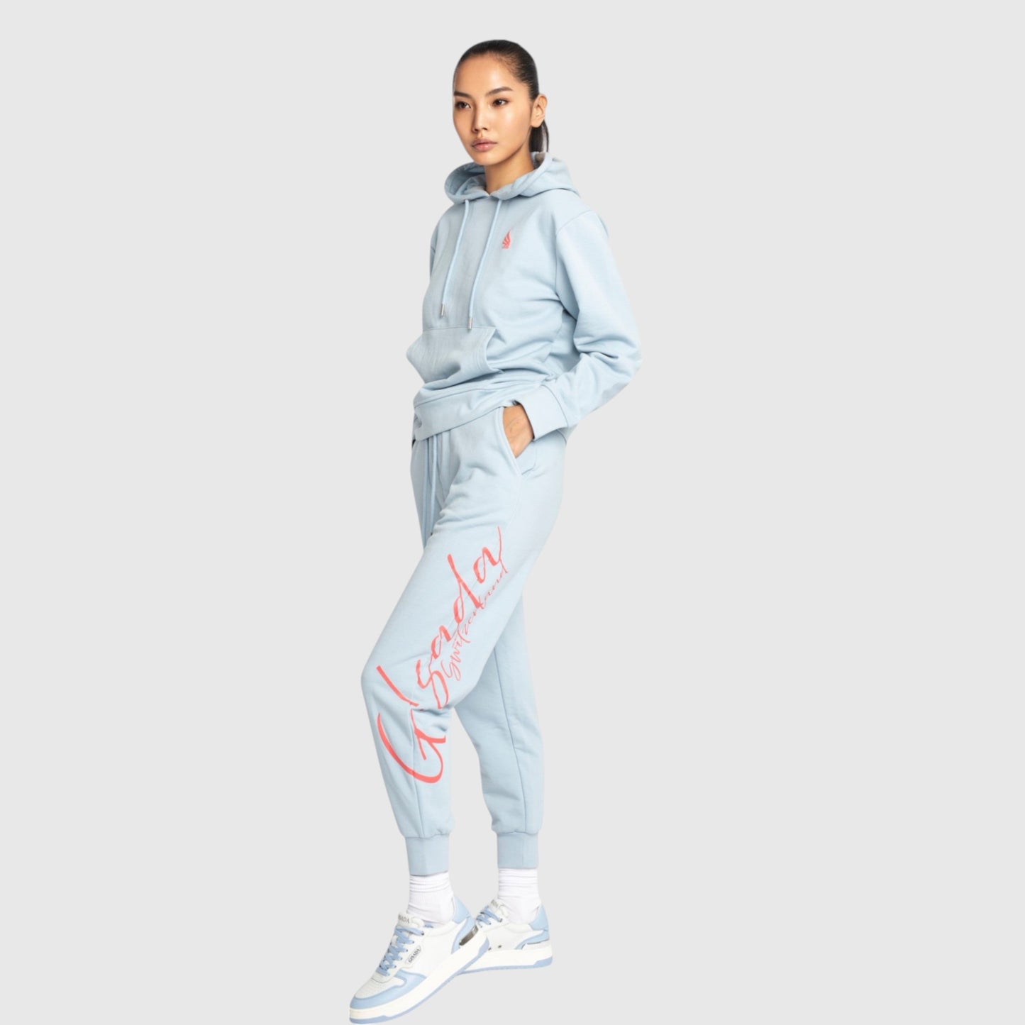 Regular Fit Hoodie in Midweight Cotton with Puff Print - Gisada.com