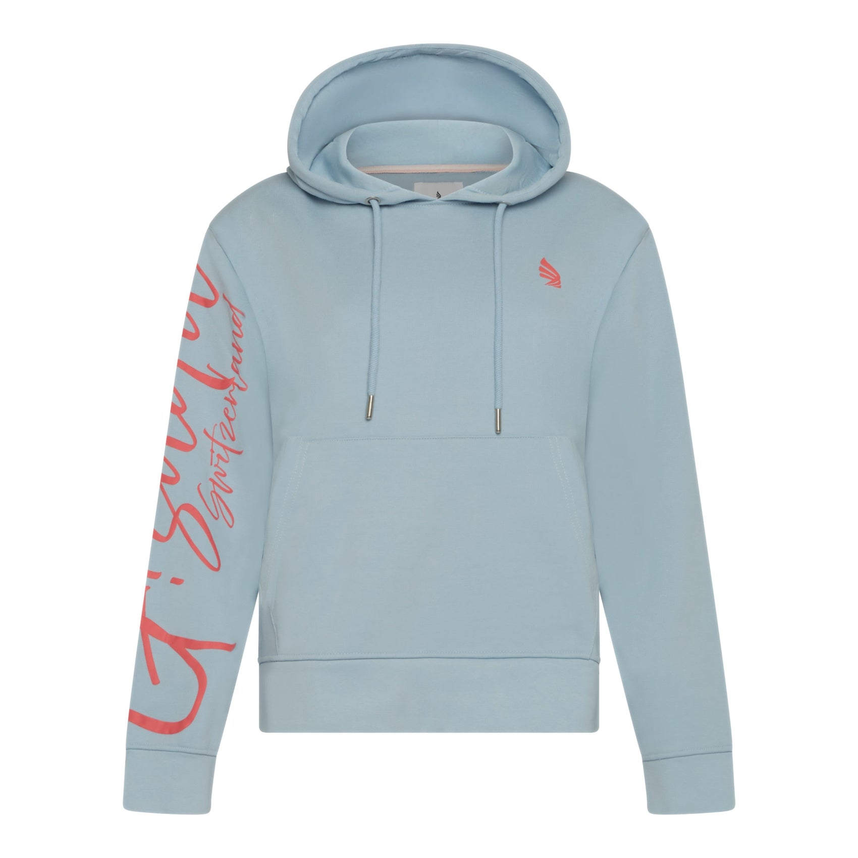 Regular Fit Hoodie in Midweight Cotton with Puff Print - Gisada.com