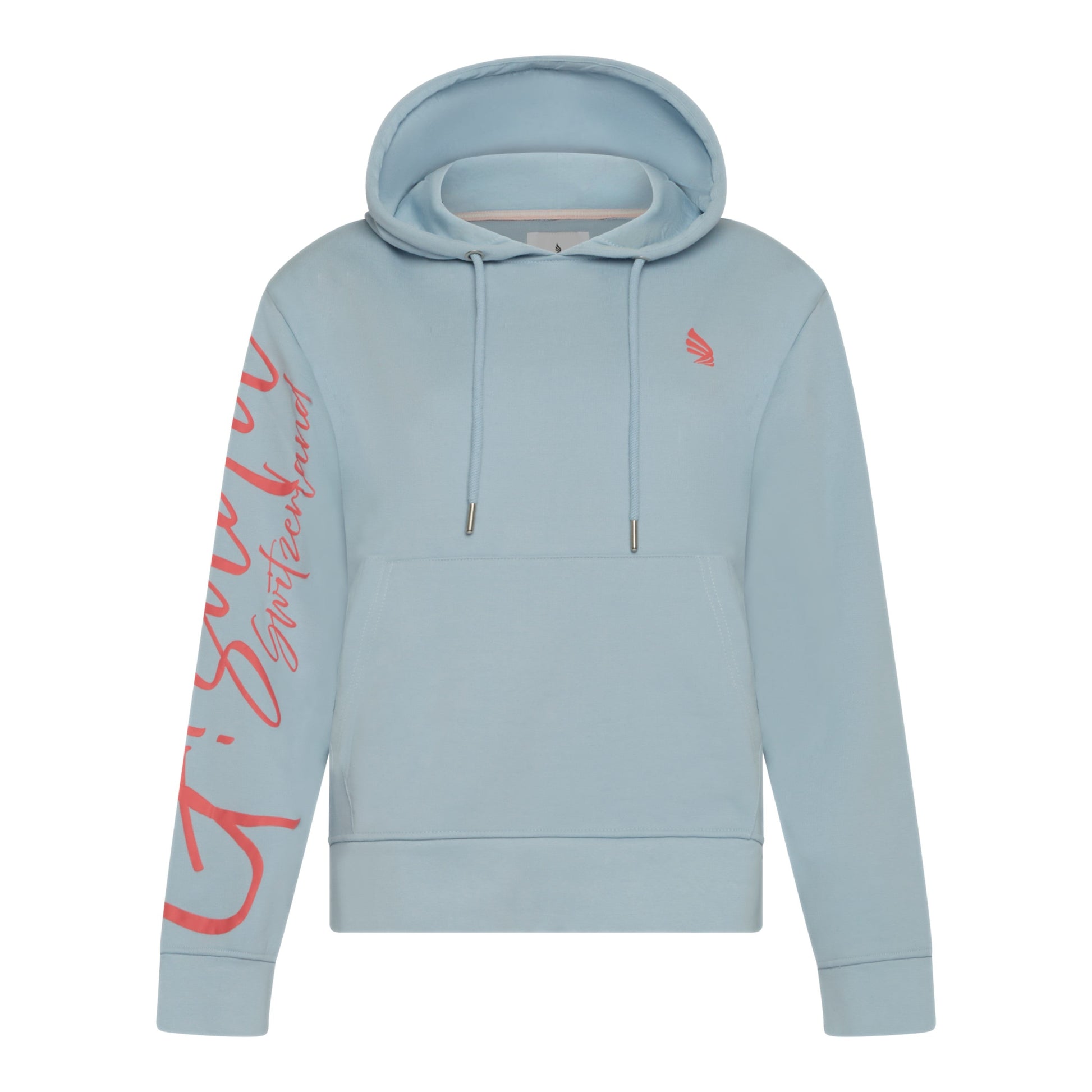 Regular Fit Hoodie in Midweight Cotton with Puff Print - Gisada.com