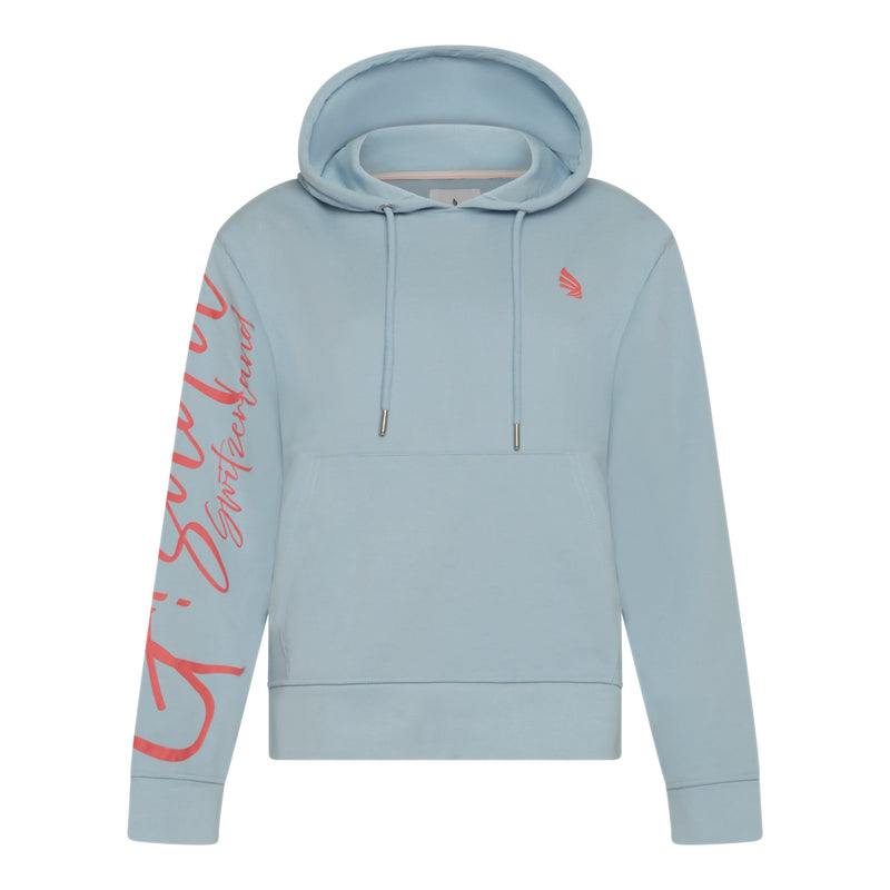 Regular Fit Hoodie in Midweight Cotton with Puff Print - Gisada.com