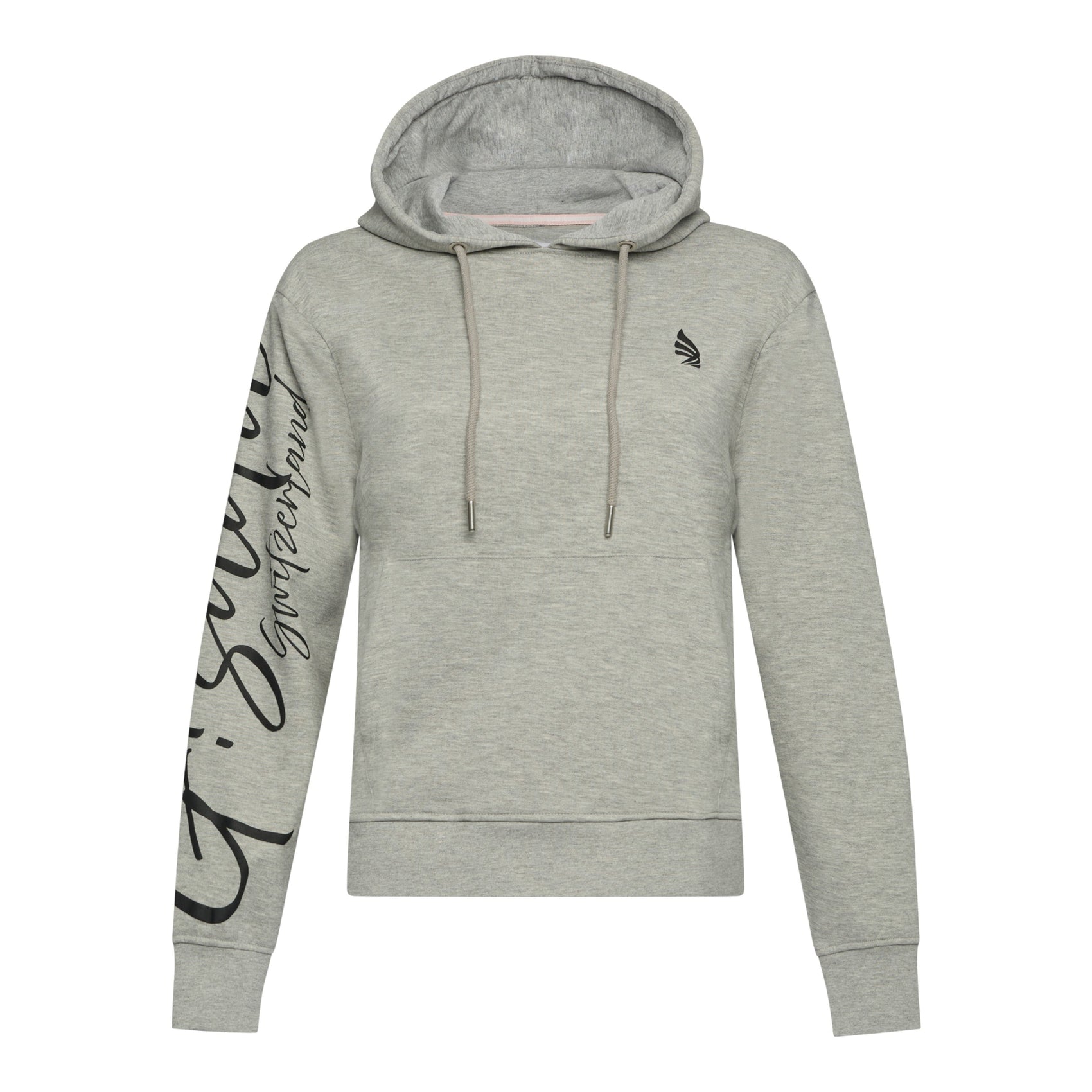 Regular Fit Hoodie in Midweight Cotton with Puff Print - Gisada.com