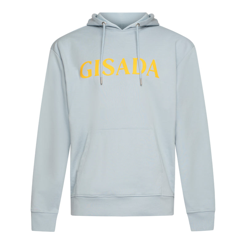 Regular Fit Hoodie in Midweight Cotton with Silicon Print - Gisada.com
