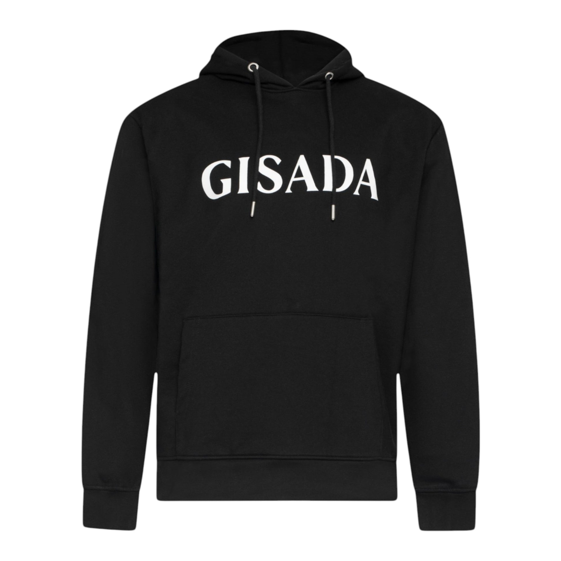 Regular Fit Hoodie in Midweight Cotton with Silicon Print - Gisada.com