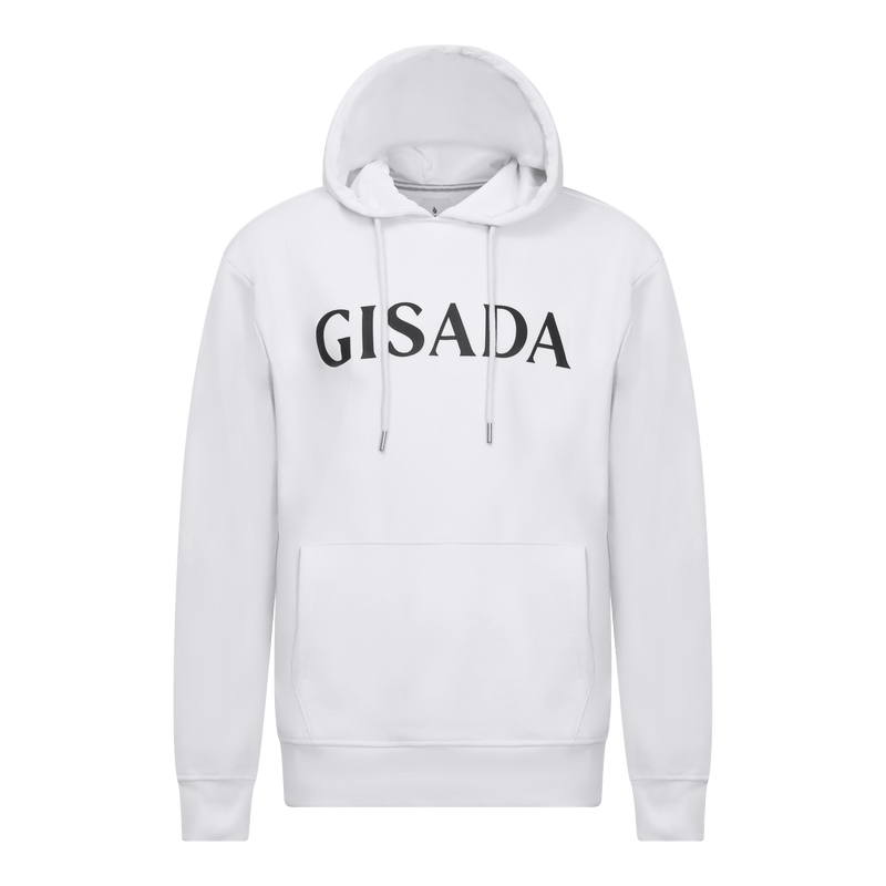 Regular Fit Hoodie in Midweight Cotton with Silicon Print - Gisada.com