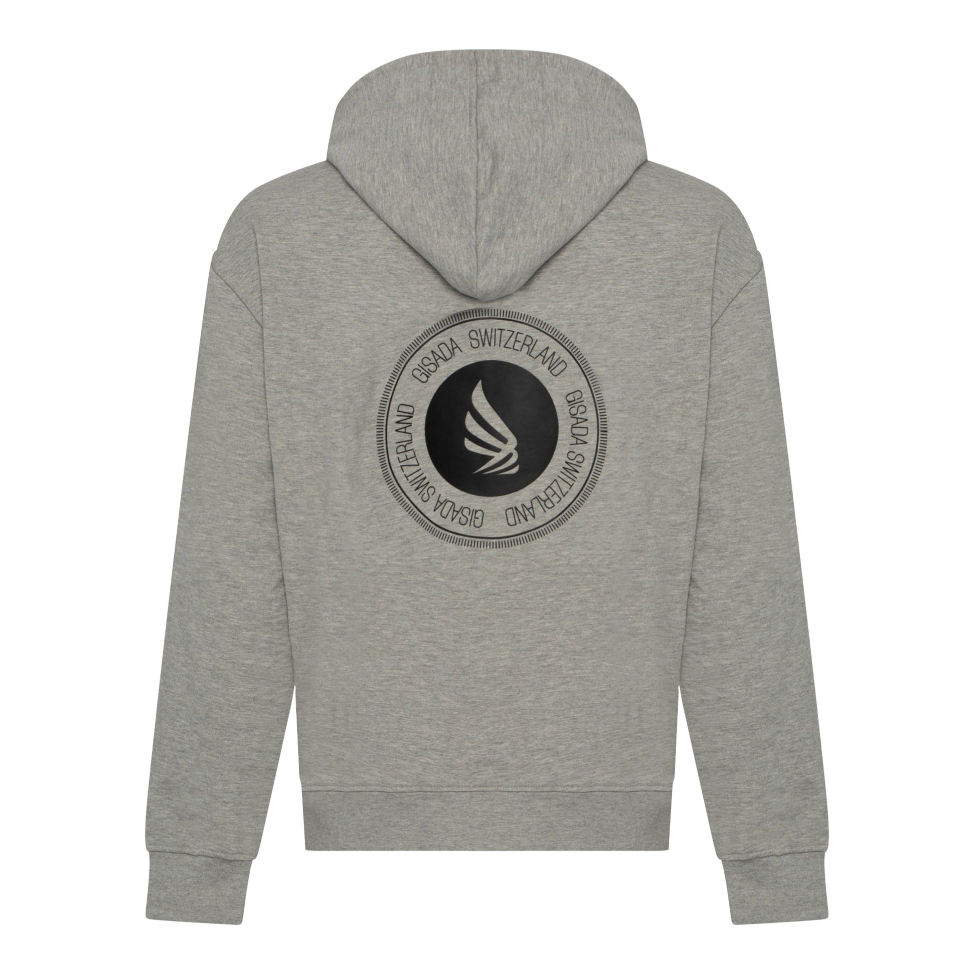 Regular Fit Hoodie in Midweight Cotton with Silicon Print - Gisada.com