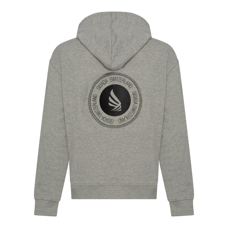 Regular Fit Hoodie in Midweight Cotton with Silicon Print