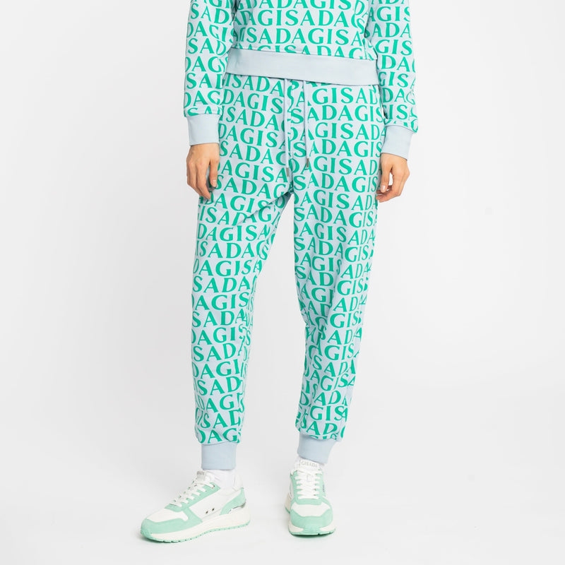 Regular Fit Jogger in Midweight Cotton with Allover Print - Gisada.com