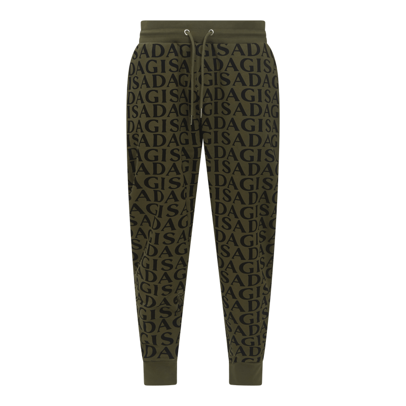 Regular Fit Jogger in Midweight Cotton with Allover Print - Gisada.com