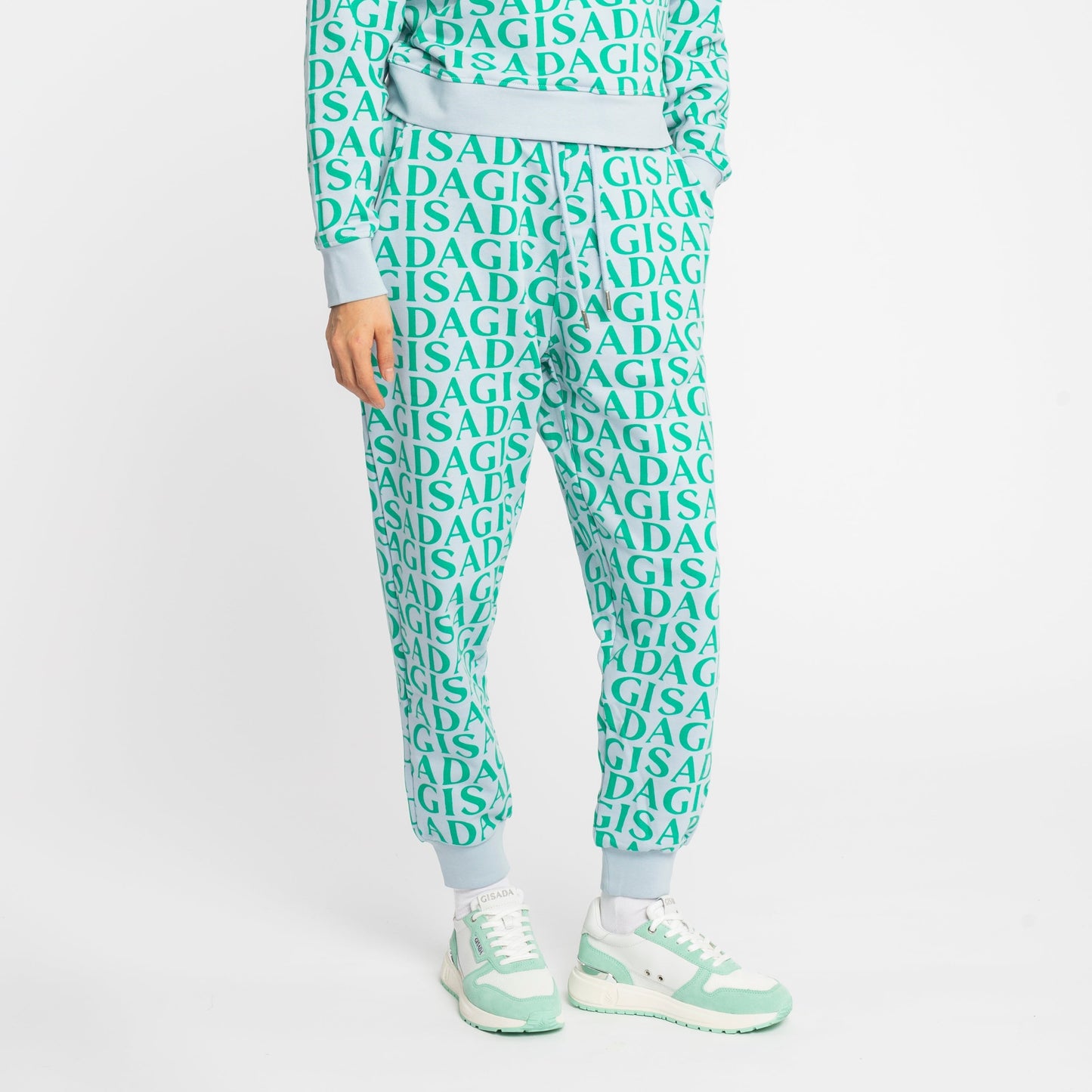 Regular Fit Jogger in Midweight Cotton with Allover Print - Gisada.com