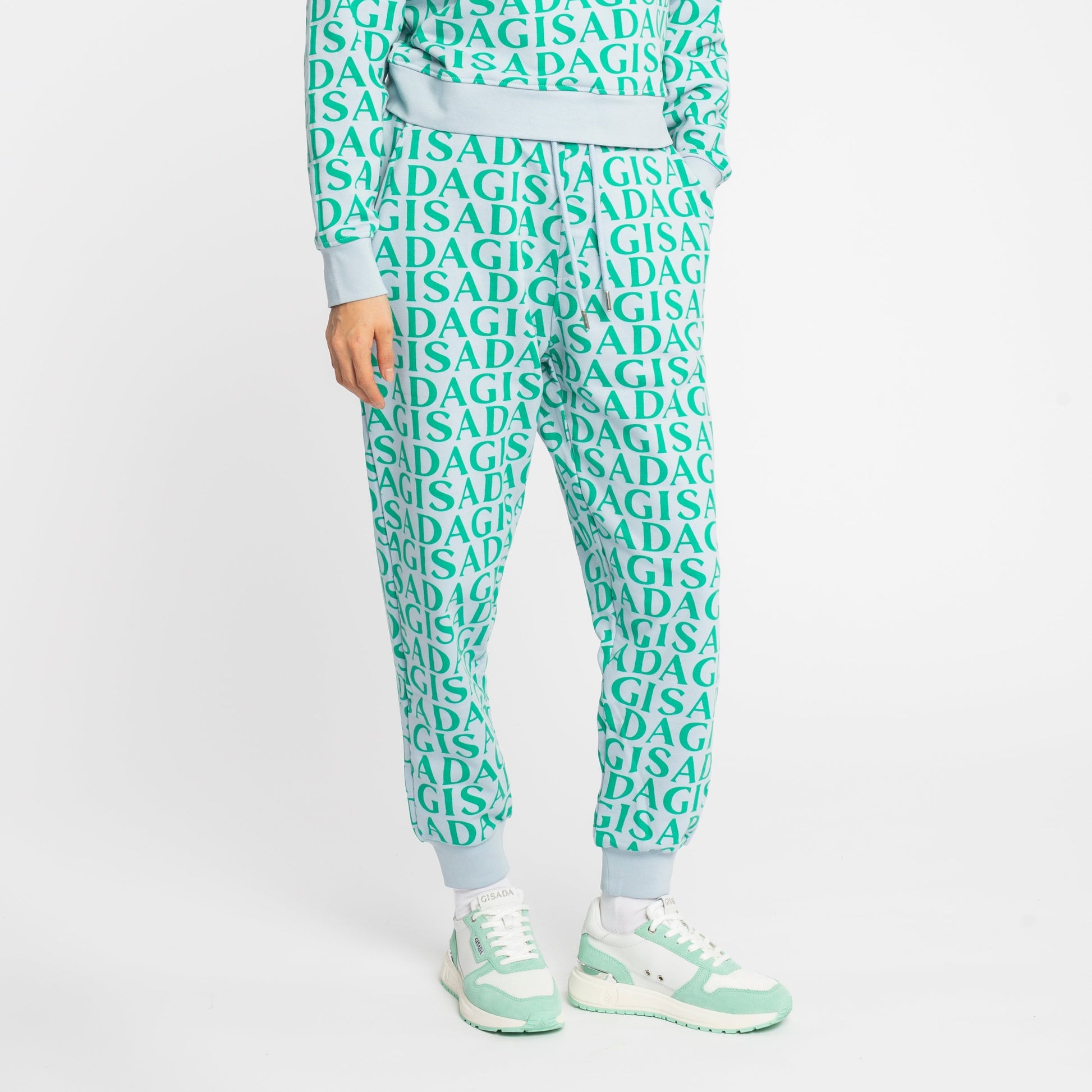 Regular Fit Jogger in Midweight Cotton with Allover Print - Gisada.com