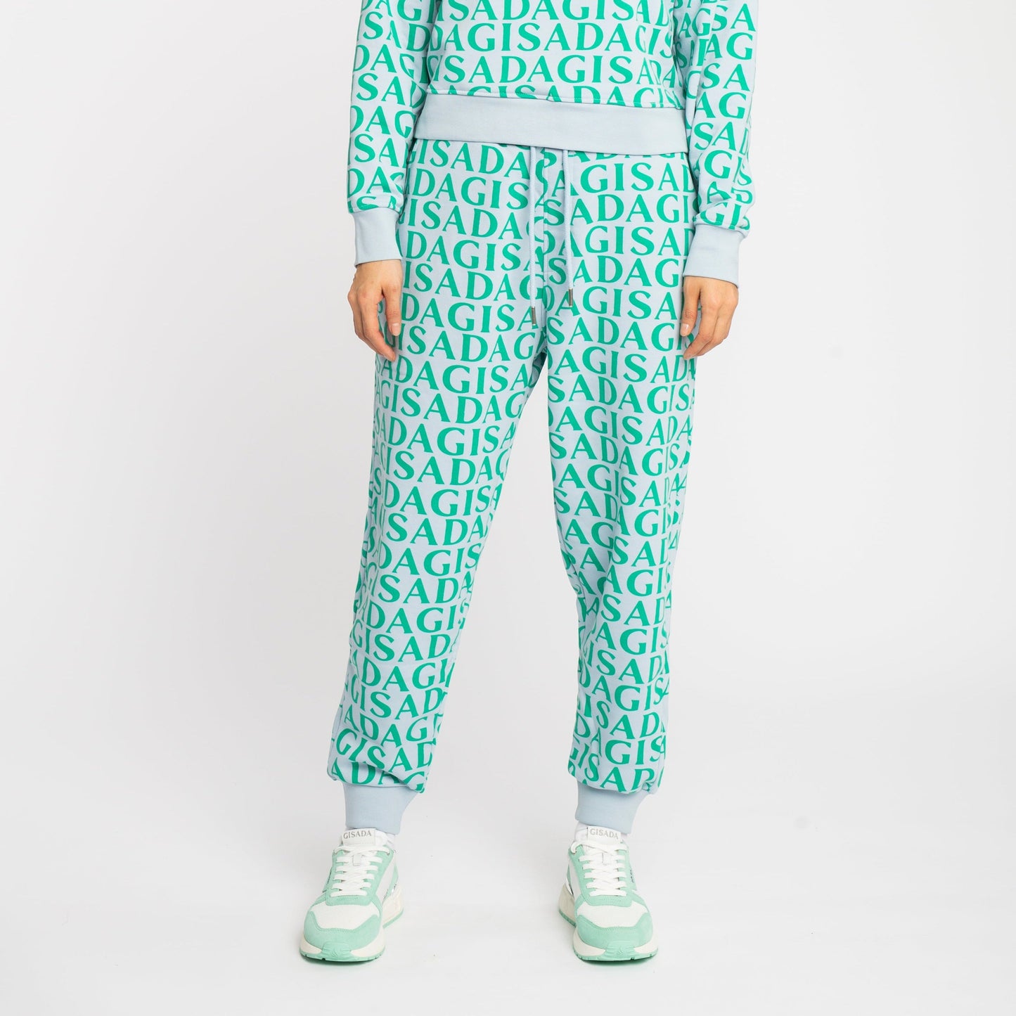 Regular Fit Jogger in Midweight Cotton with Allover Print - Gisada.com