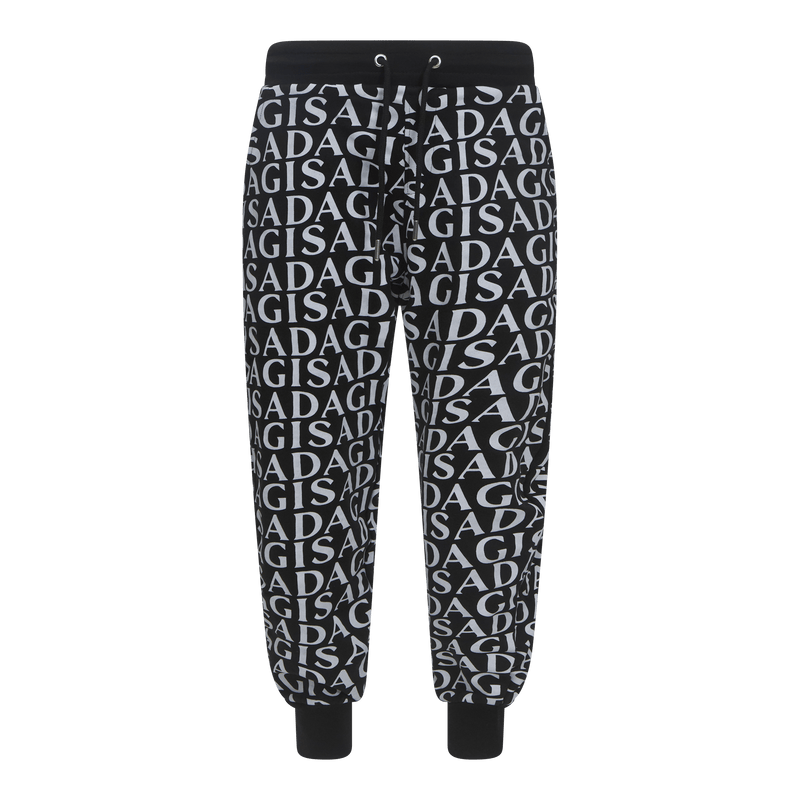Regular Fit Jogger in Midweight Cotton with Allover Print - Gisada.com