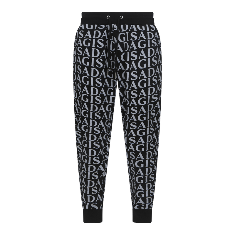 Regular Fit Jogger in Midweight Cotton with Allover Print - Gisada.com