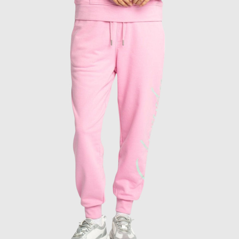 Regular Fit Jogger in Midweight Cotton with Cursive Puff Print - Gisada.com