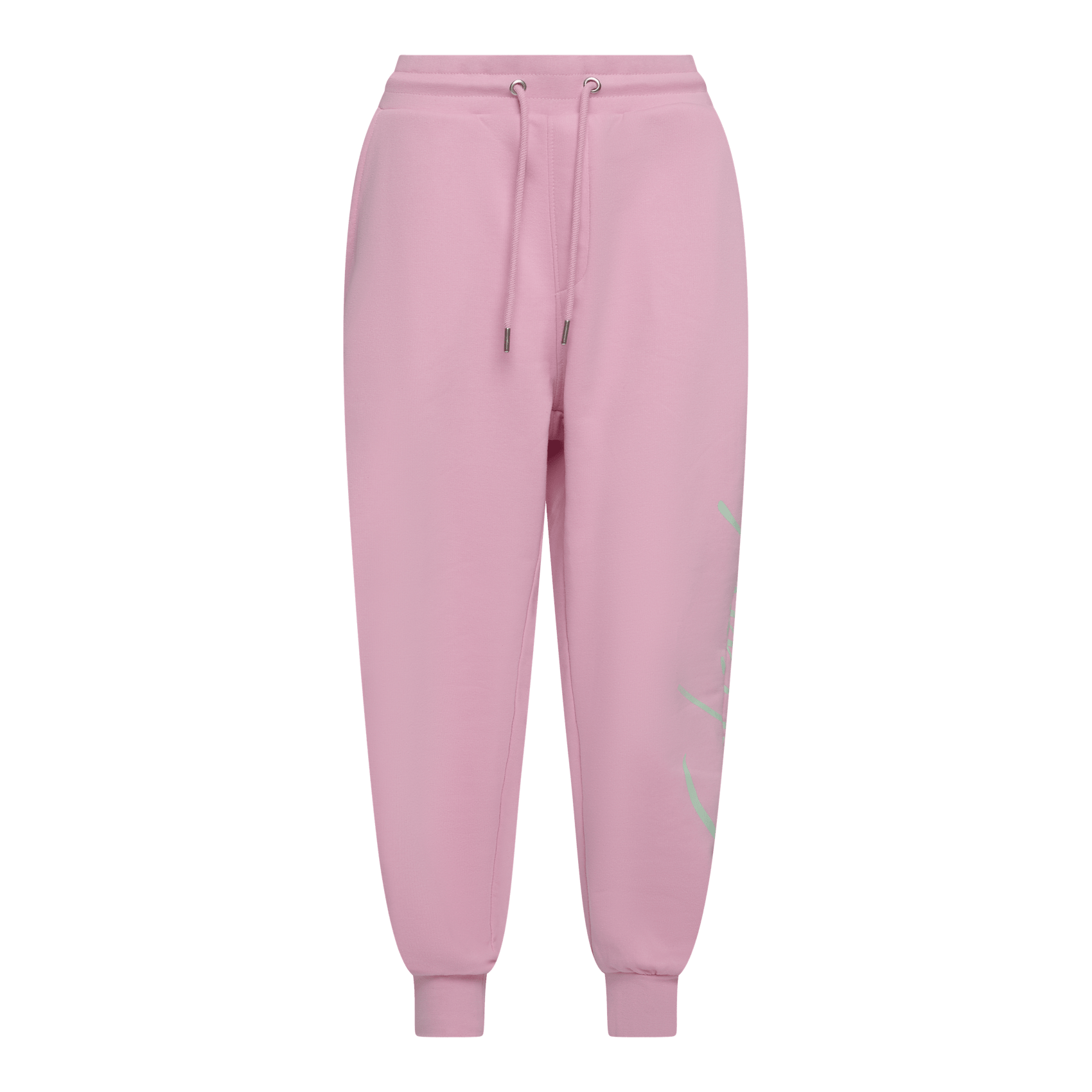 Regular Fit Jogger in Midweight Cotton with Cursive Puff Print - Gisada.com
