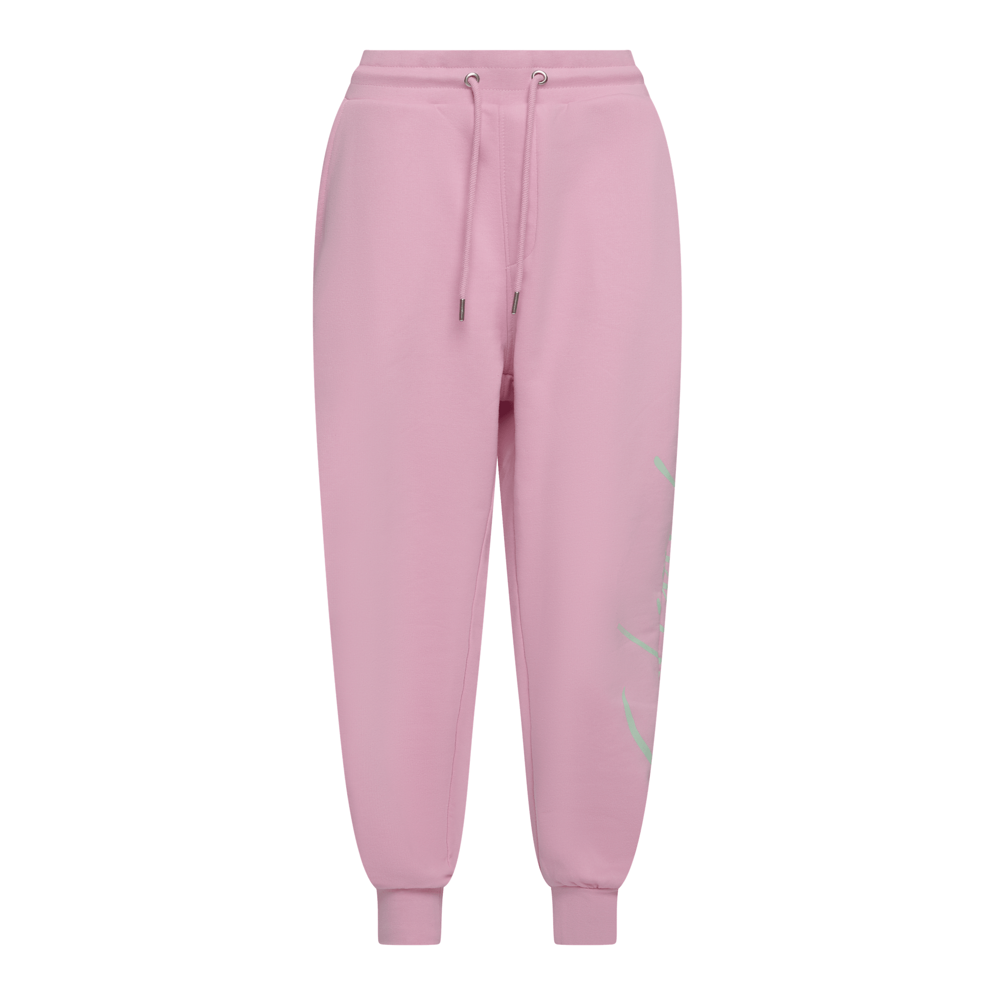 Regular Fit Jogger in Midweight Cotton with Cursive Puff Print - Gisada.com