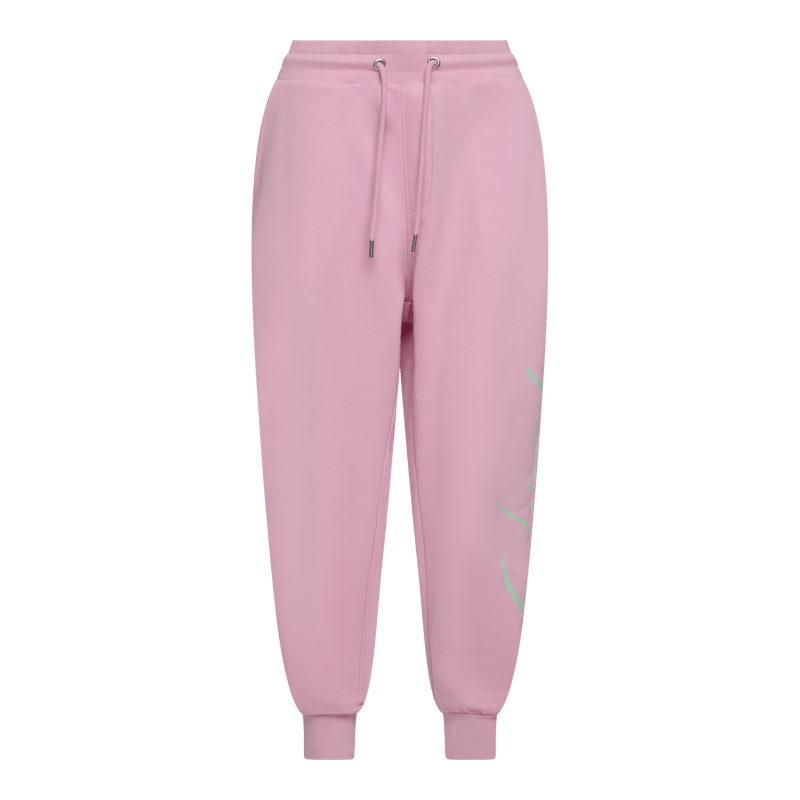 Regular Fit Jogger in Midweight Cotton with Cursive Puff Print - Gisada.com