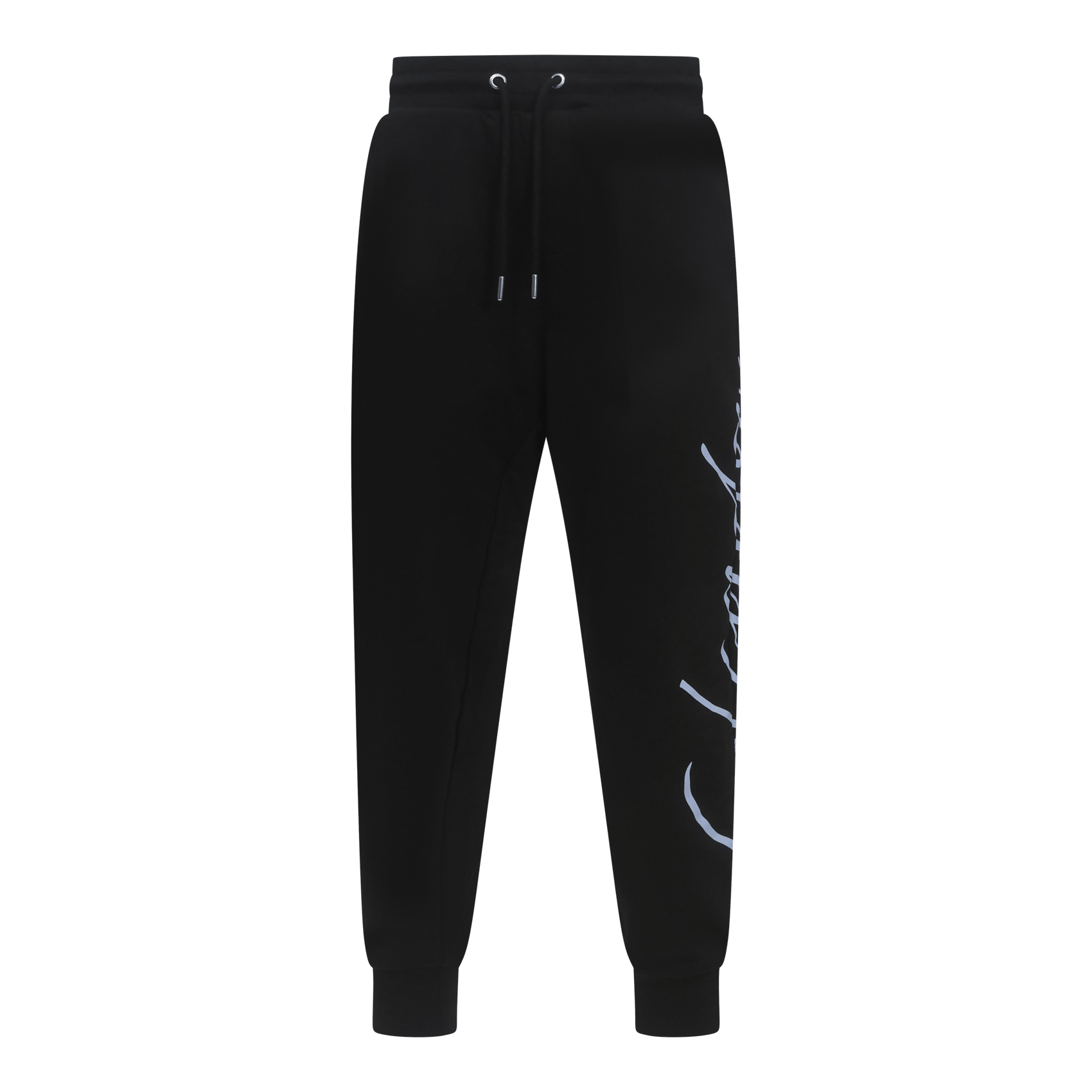 Regular Fit Jogger in Midweight Cotton with Cursive Puff Print - Gisada.com