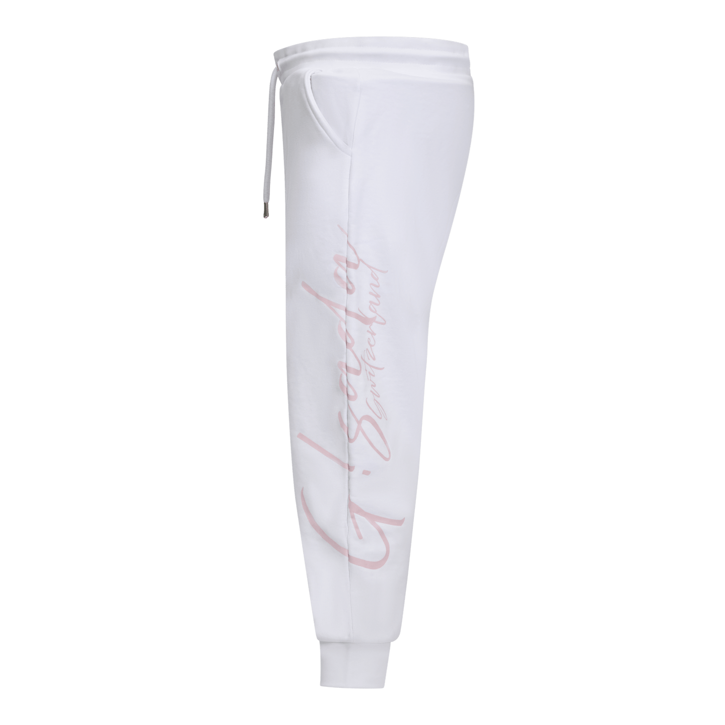 Regular Fit Jogger in Midweight Cotton with Cursive Puff Print - Gisada.com